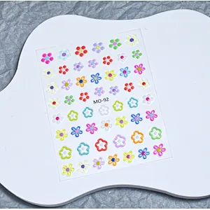 Dopamine Flower Nail Stickers