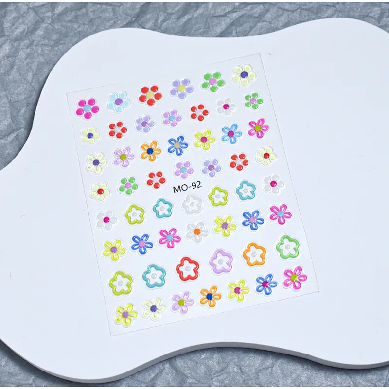 Dopamine Flower Nail Stickers