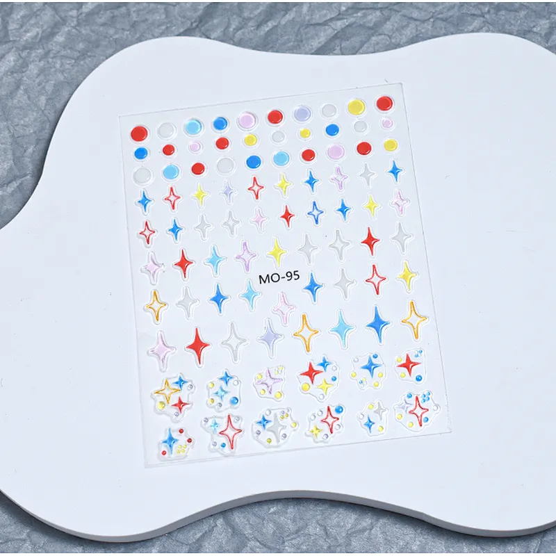 Dopamine Flower Nail Stickers