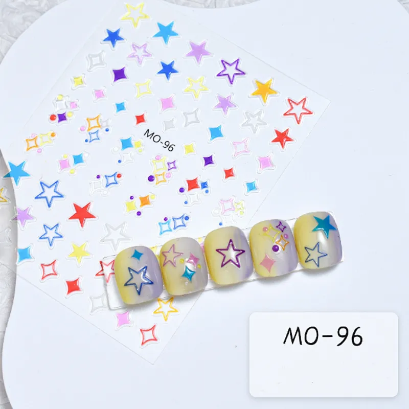 Dopamine Flower Nail Stickers