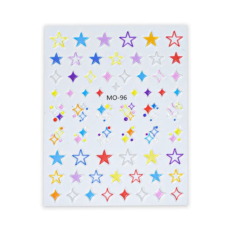 Dopamine Flower Nail Stickers